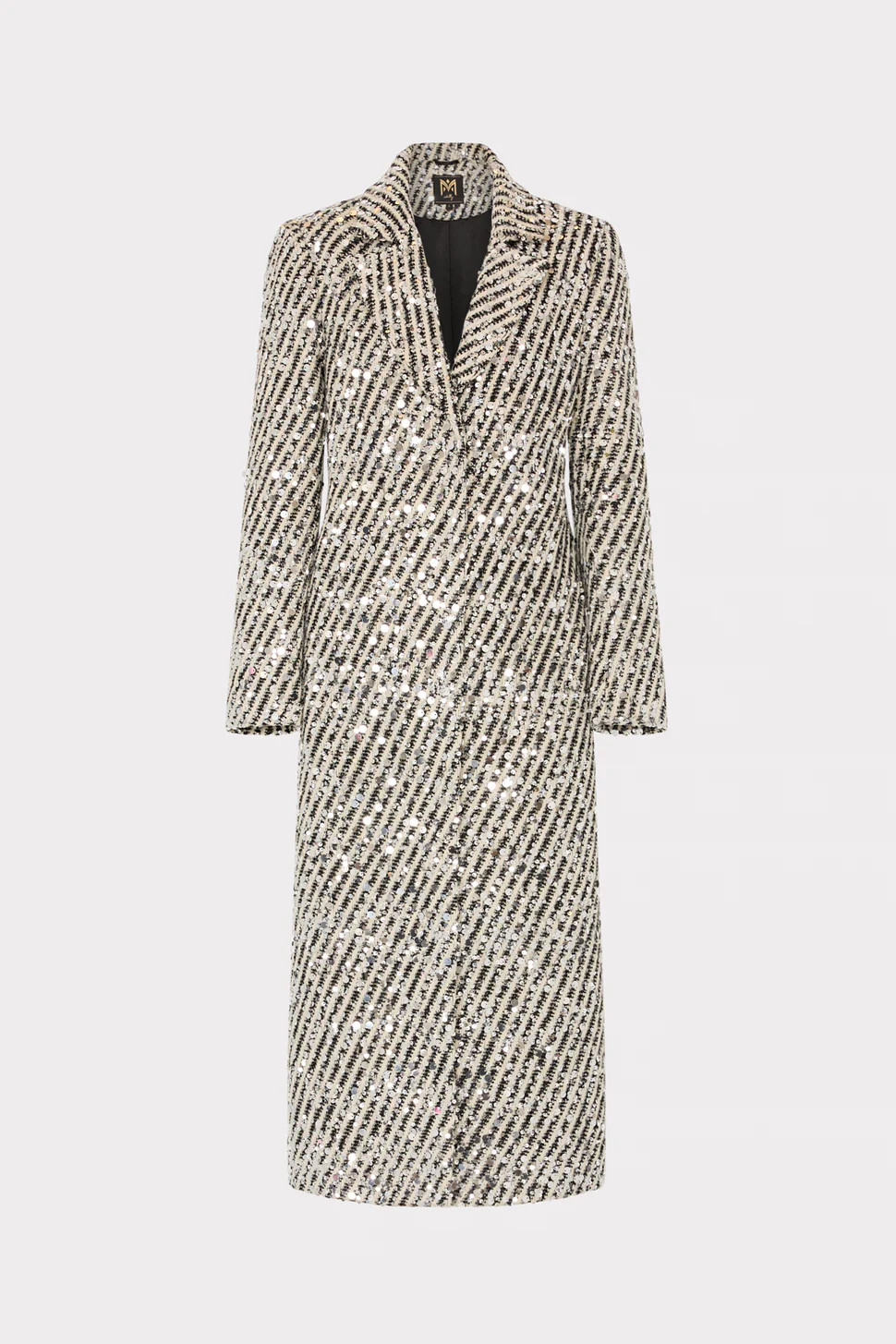 Wanda Sequins Stripe Coat | MILLY