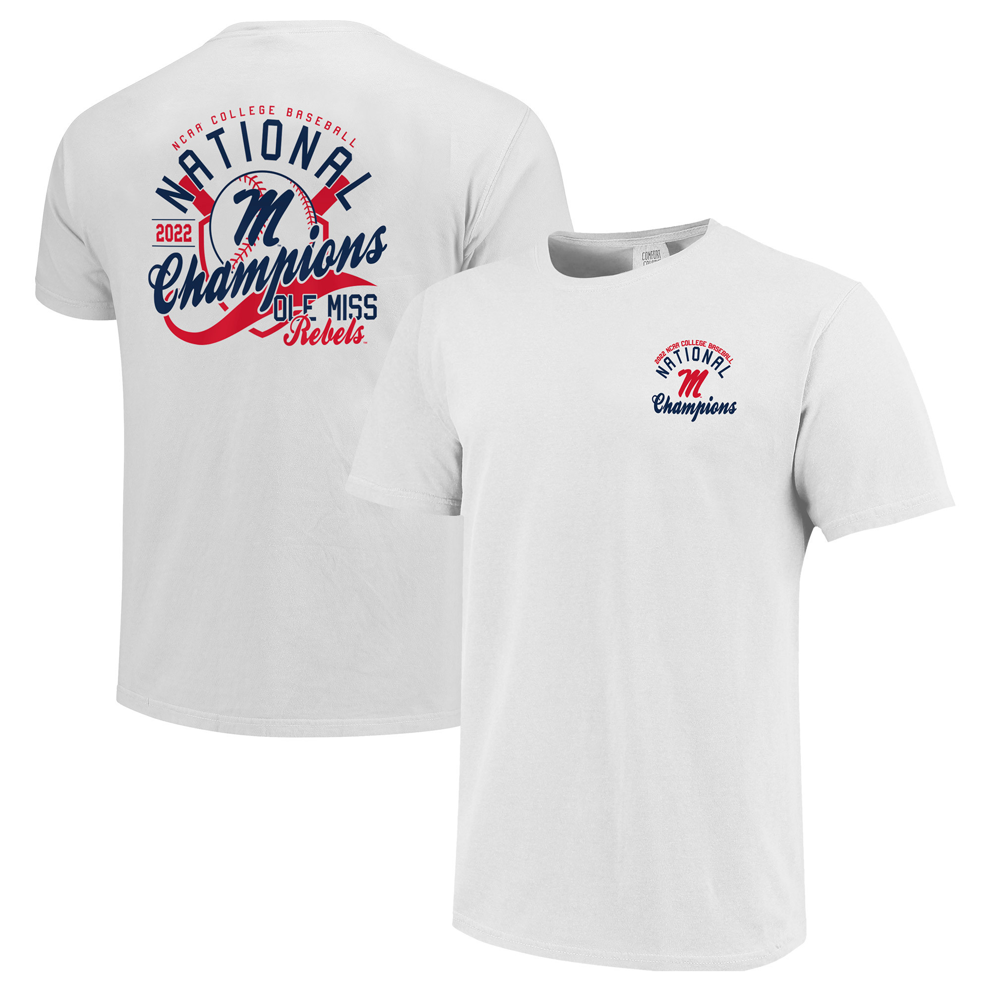 Men's White Ole Miss Rebels 2022 NCAA Men's Baseball College World Series Champions Script T-Shirt | Fanatics