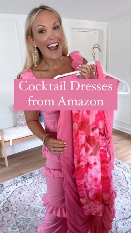 Cocktail dresses from Amazon! I’m wearing a large in each and they’re affordable and bump friendly! 

#LTKMidsize #LTKWedding #LTKFindsUnder50