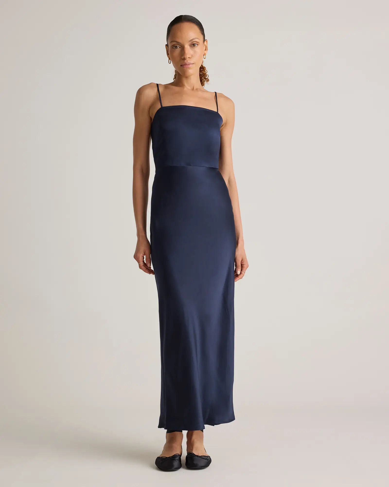 100% Washable Silk Square Neck Maxi Dress | Quince