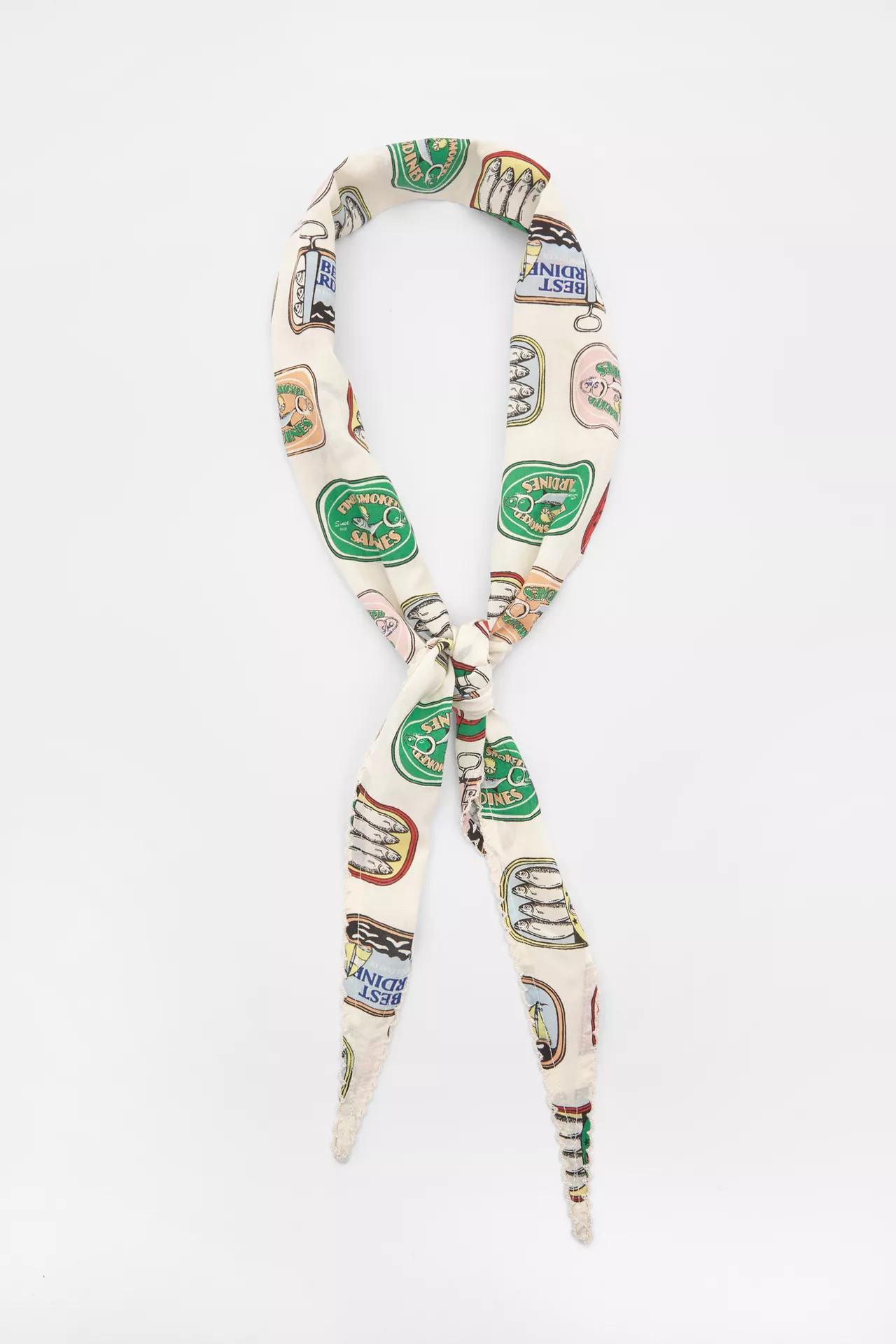 Tin of sardines bandana scarf | PULL and BEAR UK