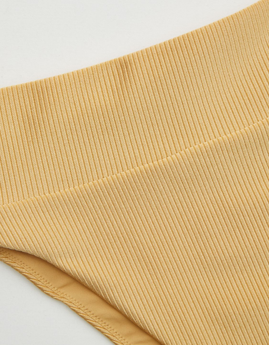 Aerie Ribbed Shine High Cut Cheeky Bikini Bottom | American Eagle Outfitters (US & CA)