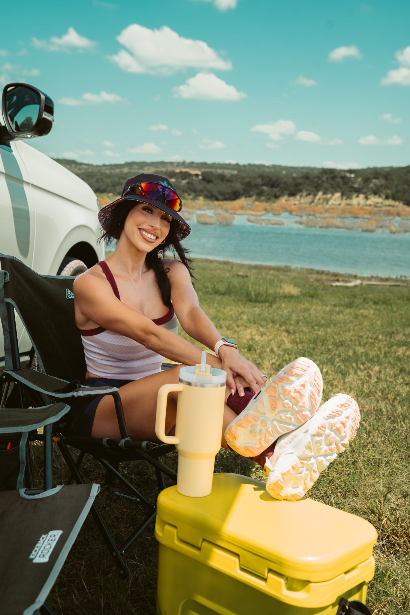 Hiking, camping, outdoor outfitters xs top and shorts #hoka #camping 

#LTKFallSale #LTKStyleTip #LTKActive