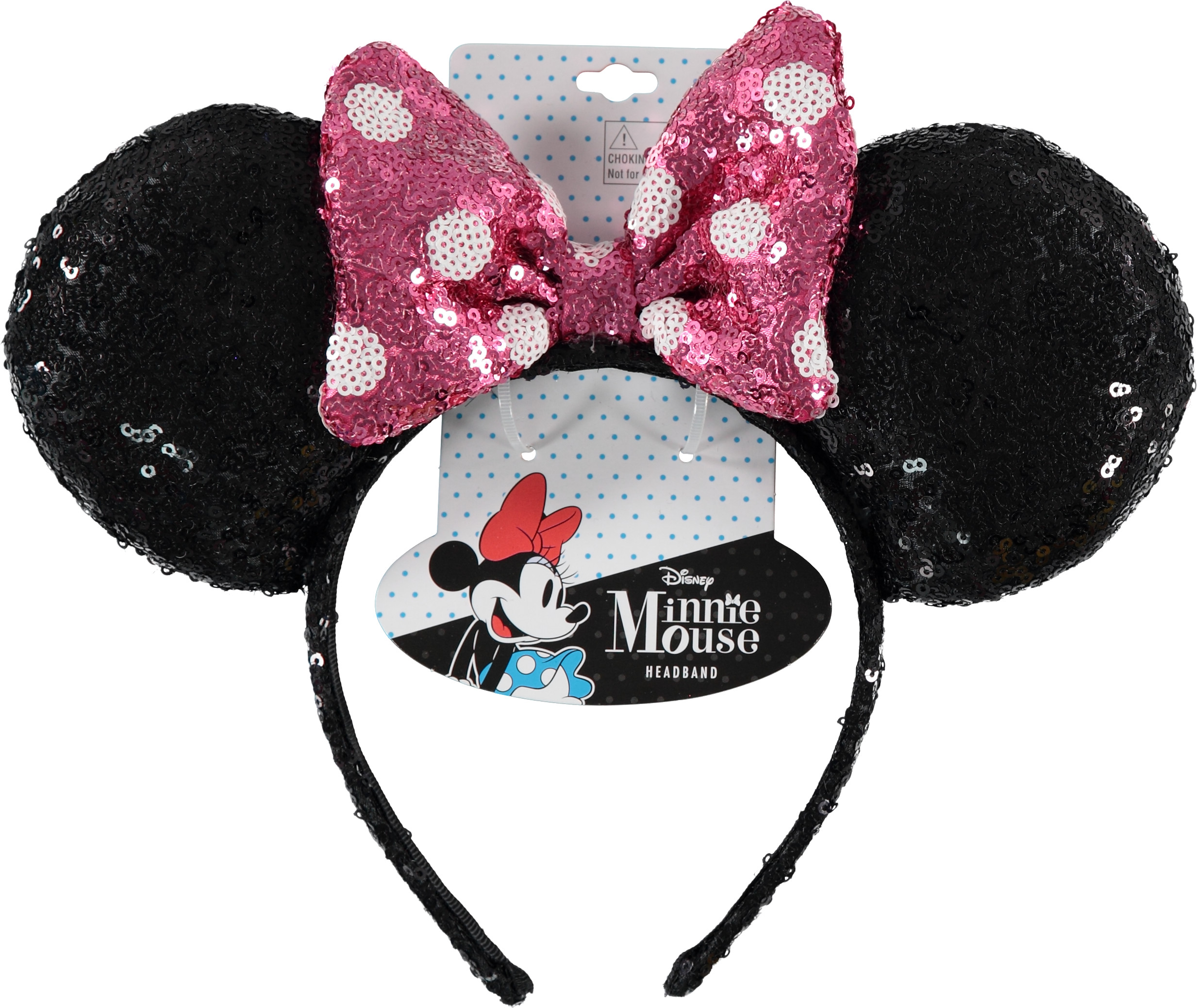 Minnie Mouse Ears Headband Polka Dot Bow Party Costume Accessory - Walmart.com | Walmart (US)