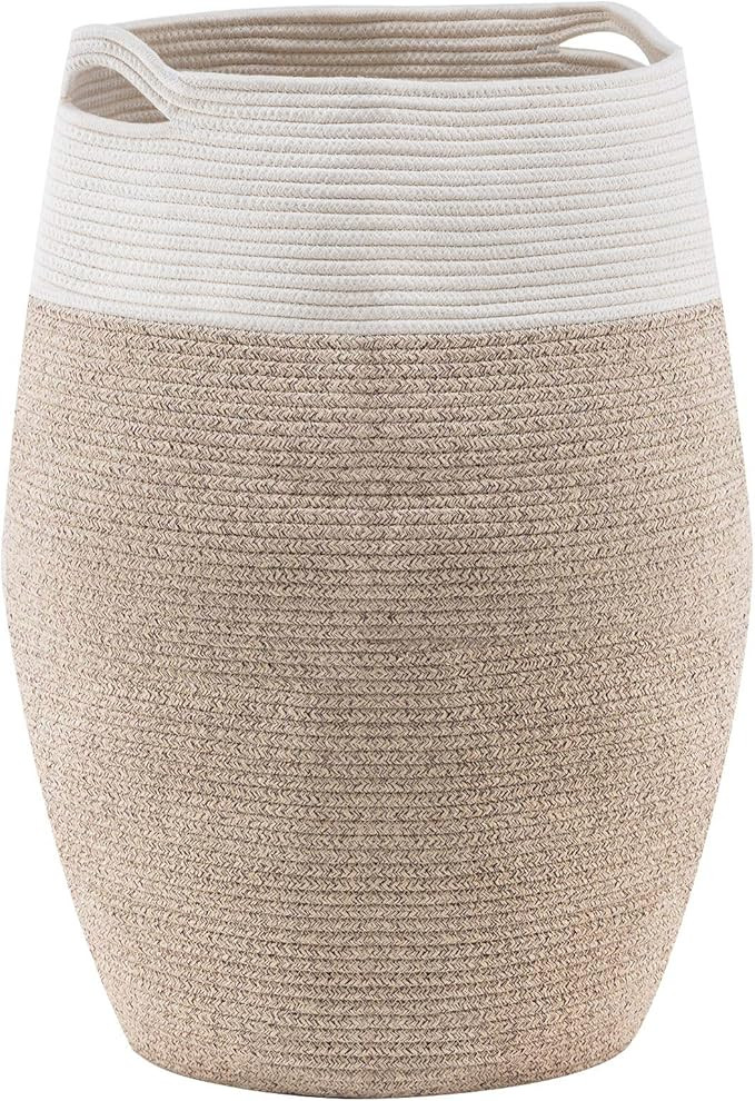 Cotton Rope Laundry Hamper by YOUDENOVA, 105L - Woven Collapsible Laundry Basket - Clothes Storag... | Amazon (US)
