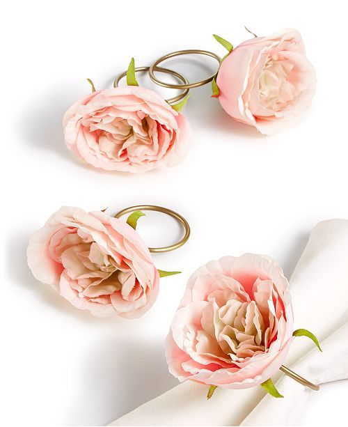 Royal Blush Napkin Rings, Set of 4, Created for Macy's | Macys (US)