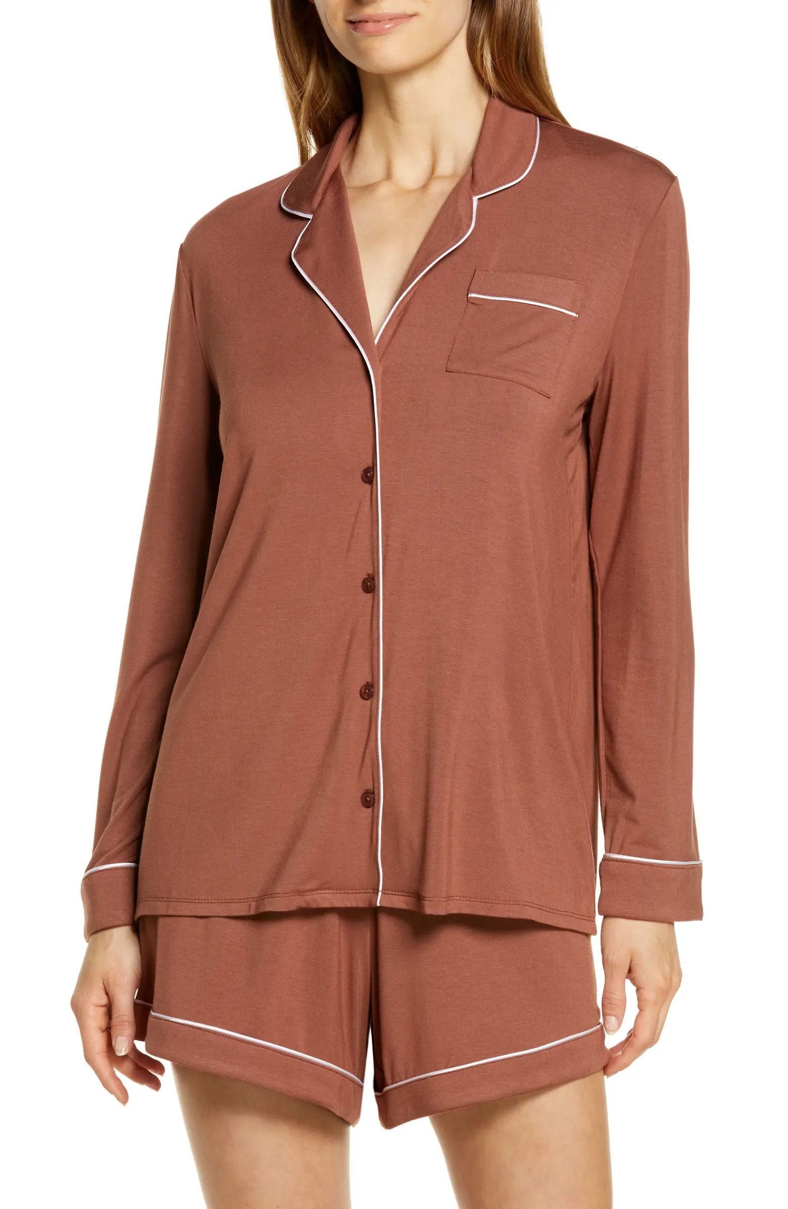 Nordstrom Moonlight Eco Long Sleeve Short Pajamas | Nordstrom | Nordstrom