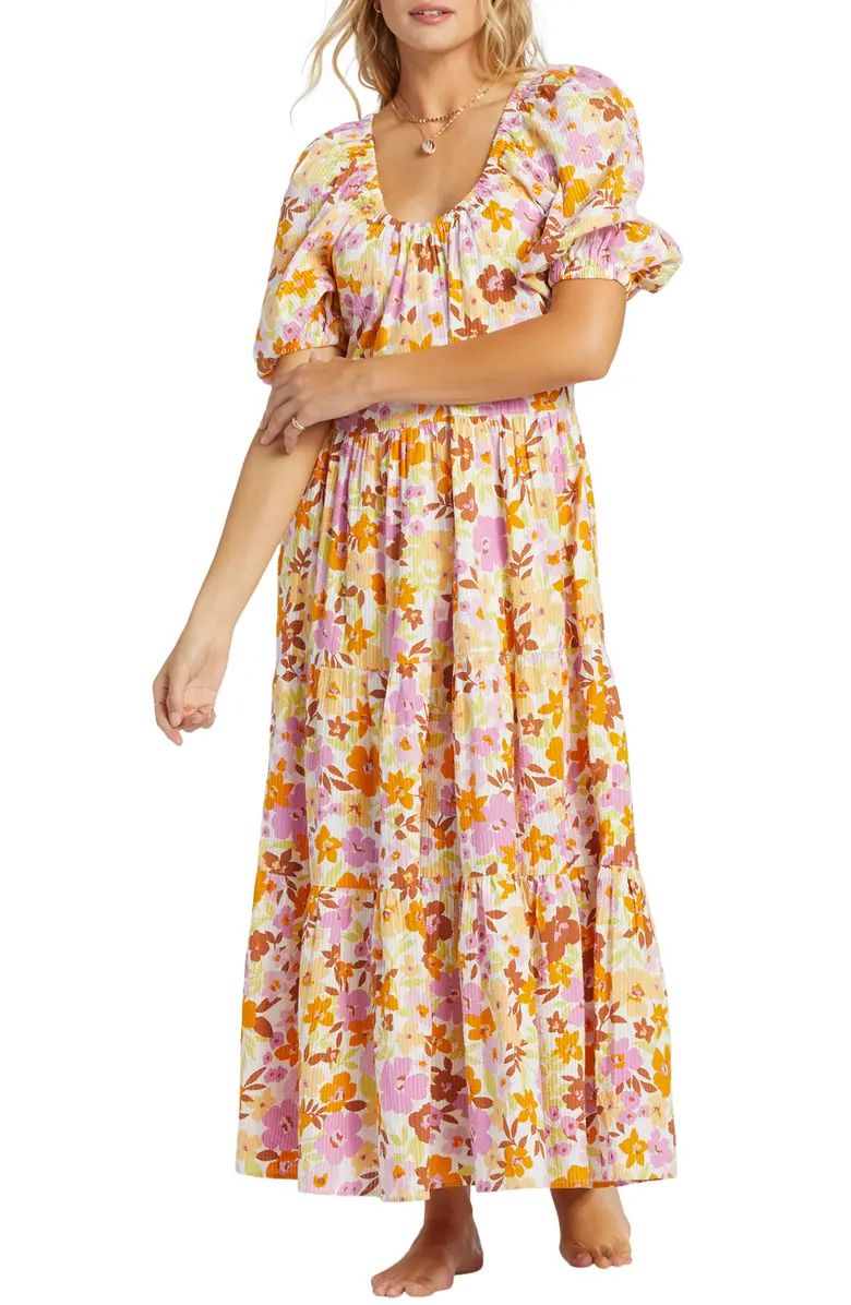 Endless Shore Floral Puff Sleeve Maxi Dress | Nordstrom