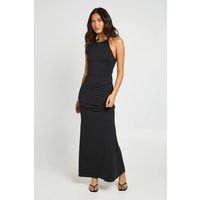boohoo Women's Super Soft Racer Back Maxi Dress in Black | Size: 4 | Linen/Polyurethane/Woven | boohoo (US & Canada)