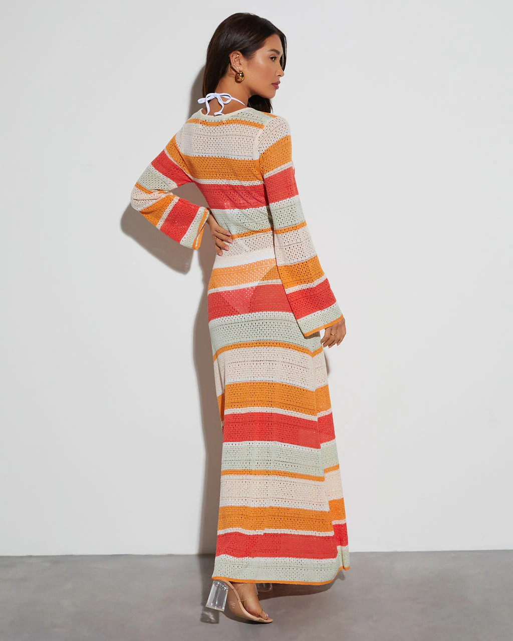 Sunsets Long Sleeve Crochet Maxi Dress | VICI