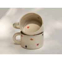 Cute Mug With Hand Painted Flowers, Unique Handmade Porcelain Mug, Minimalist Tea Tea Lover's Gift, Personalized Gift For Christmas | Etsy (US)