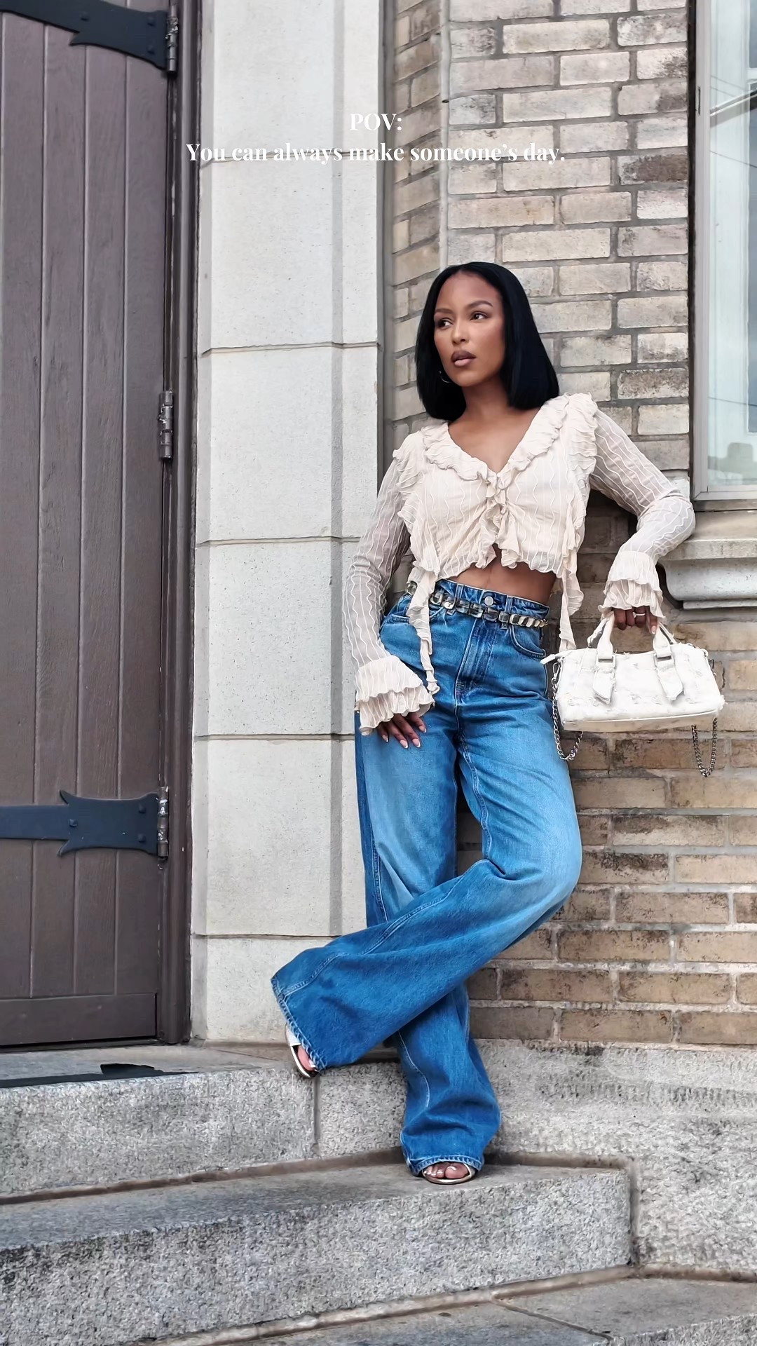 Obsessed is an understatement 😭✨ This ruffle trim top is giving soft girl energy and I’m here for it. Paired it with these wide-leg jeans and a statement belt from Amazon. Linked the exact top, jeans, and belt, plus some cute similar finds for the rest. Go off, bestie 🫶🏽

#LTKStyleTip #LTKFindsUnder100 #LTKSummerEdit