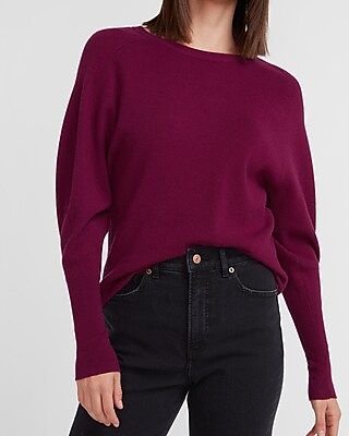 Puff Sleeve Crew Neck Sweater | Express