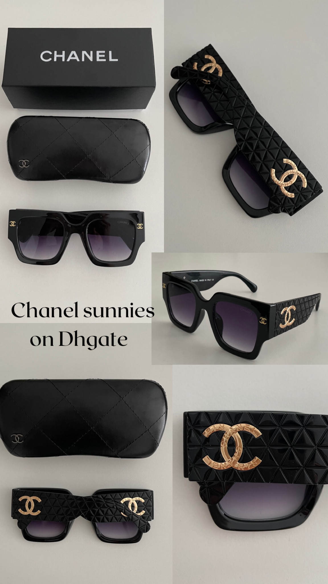 chanel rimless sunglasses dhgate