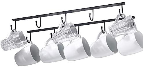 Coffee Mug Holder Under Cabinet,Hanging Mug Rack Under Shelf,Coffee Cup Holders for Counter,Metal... | Amazon (US)
