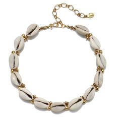 Tulum Cowrie Shell Choker Necklace | Sequin