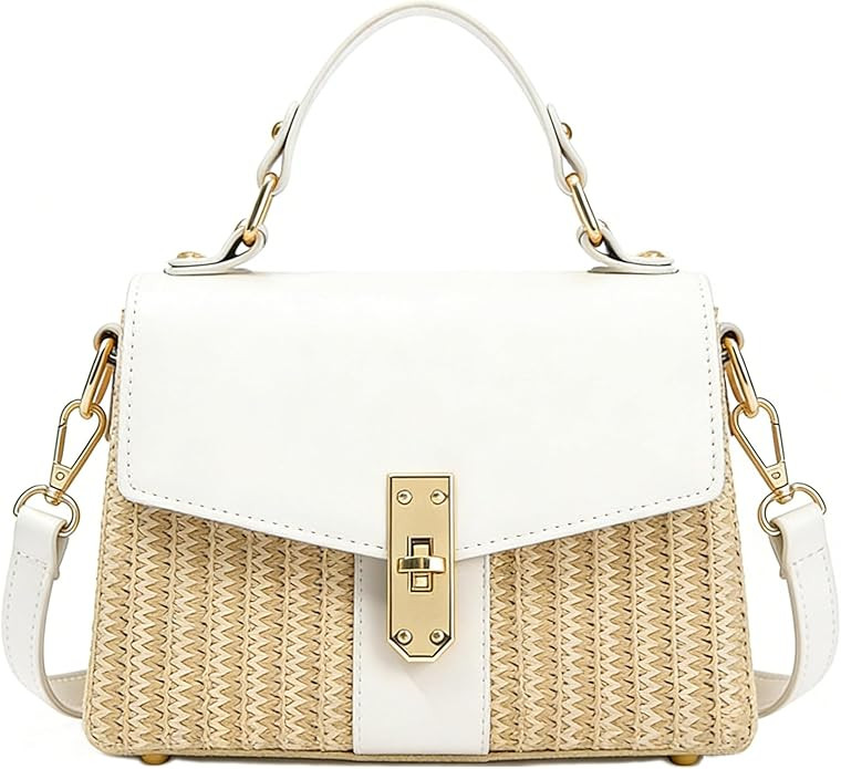 Fashion Summer Straw Woven Women's Purse Vacation Box Handbag Beach Crossbody Bag Shoulder Beach ... | Amazon (US)