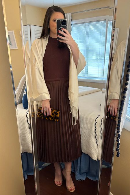 A slightly dressier option for this brown pleated skirt sweater tank brown dress! I’ve linked the boutique version of this dress as well as the designer option. I’m happy to have this in my closet for everything from date night dinners, work events, parties, and more!

 

#LTKparties #LTKfindsunder100 #LTKfindsunder50