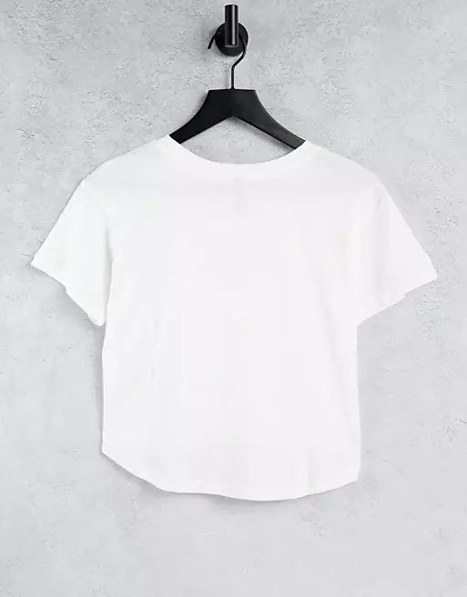 Pieces Petite crop t-shirt in white | ASOS (Global)