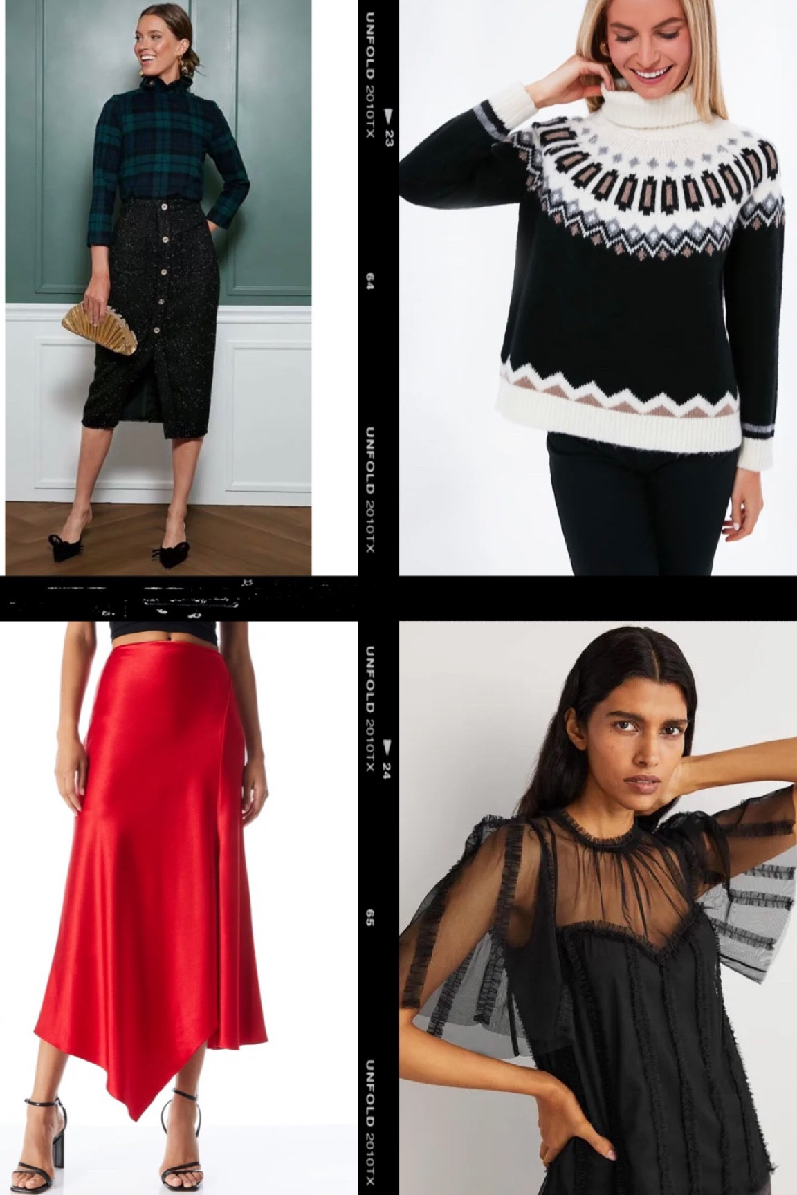 Holiday outfit! This holiday season, we’re wearing this black tweed midi skirt from Tuckernuck, Fair Isle sweater, Alice+Olivia red midi skirt & black BODEN tulle top to holiday parties! #holidayoutfit #holidayparty #christmasoutfit #sweater #midiskirt 

#LTKHoliday #LTKSeasonal #LTKGiftGuide