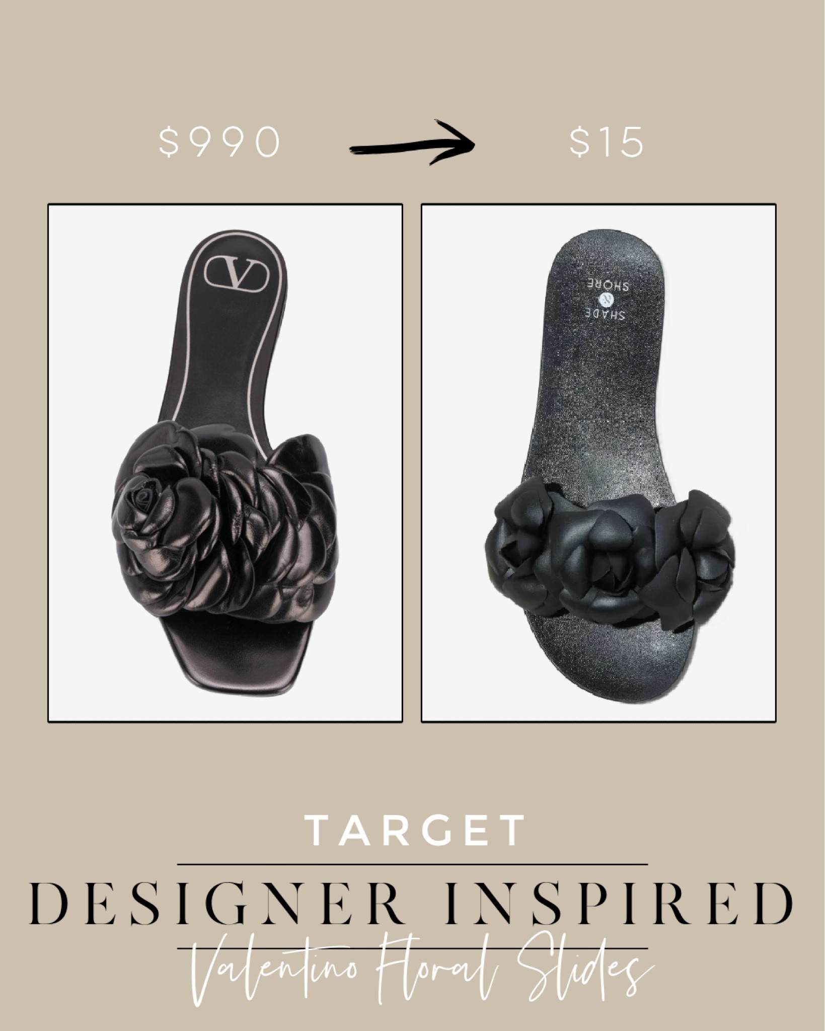 Designer dupes of spring sandals at Target, they are all so good! This embellished floral slide looks a lot like the Valentino version and it’s perfect for around the pool or your next beach vacation.

#SpringShoes #Sandals #SpringSandals #DesignerDupes #TargetStyle #TargetShoes 

#LTKxTarget #LTKshoecrush #LTKSeasonal