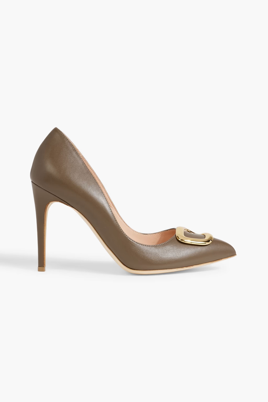 Malory buckle-embellished leather pumps | The Outnet (US and CA)