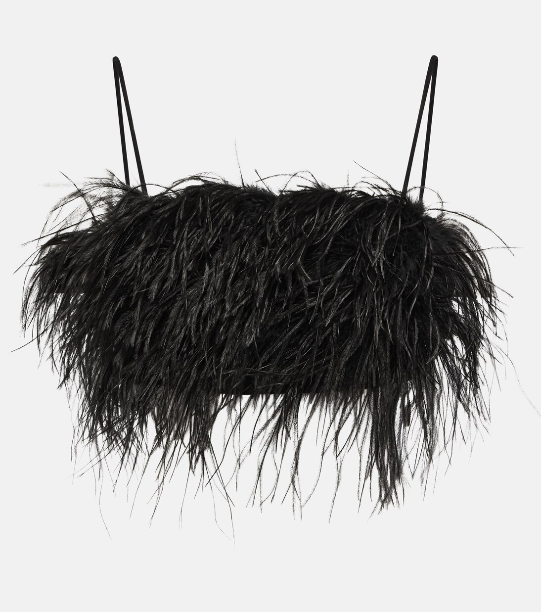 Homecoming feather-trimmed crop top | Mytheresa (US/CA)