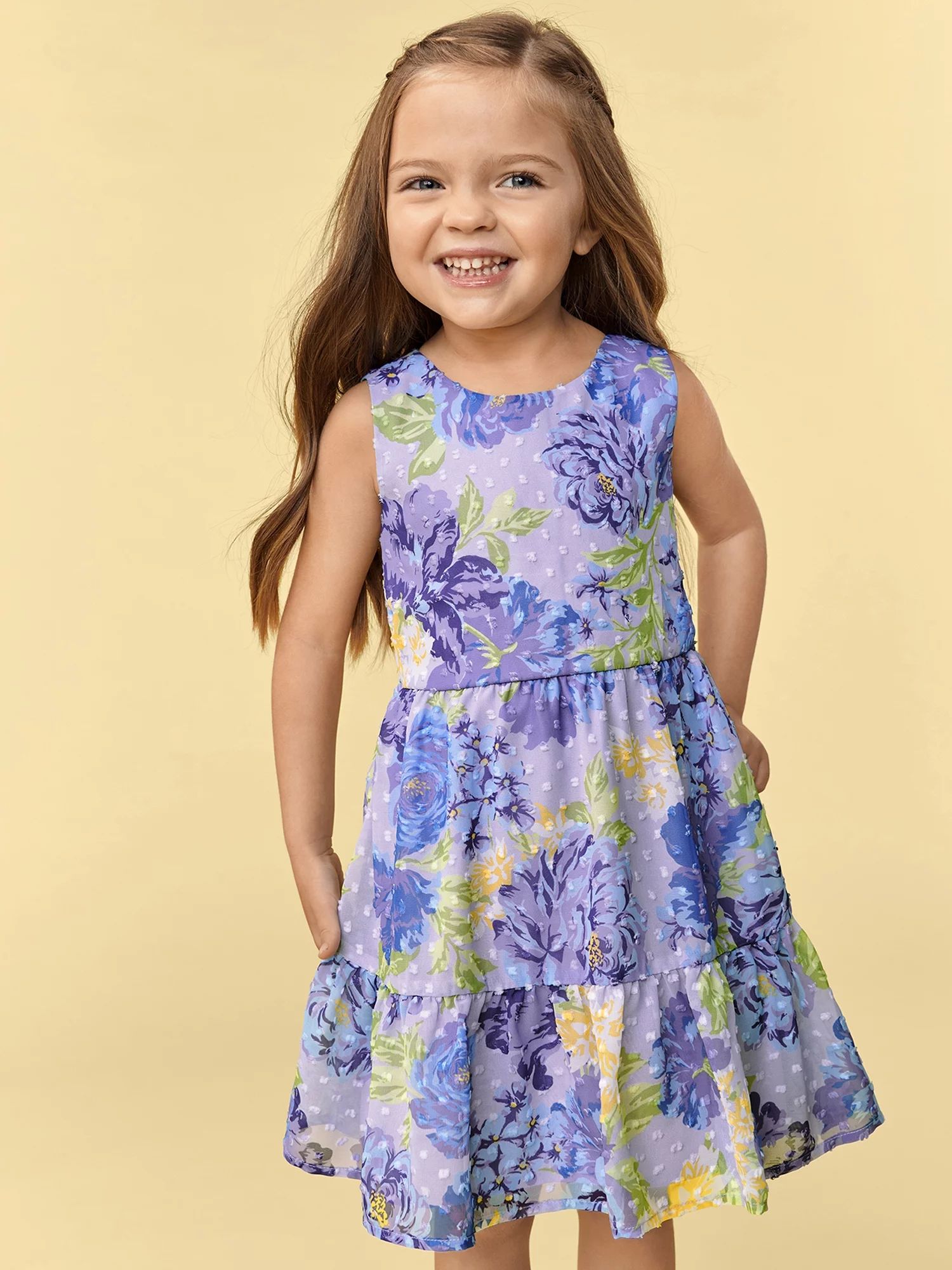 The Children's Place Toddler Girl Tiered Dress, Sizes 12M-5T | Walmart (US)