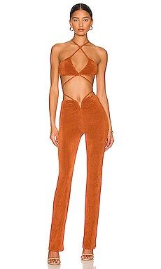superdown Irene Strappy Pant Set in Rust from Revolve.com | Revolve Clothing (Global)