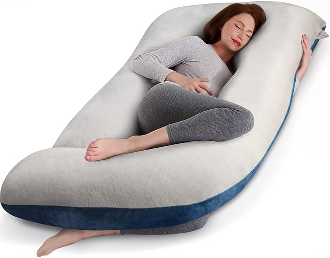 cauzyart Pregnancy Maternity Pillows for Sleeping 55 Inches U-Shape Full Body Pillow Support - fo... | Amazon (US)