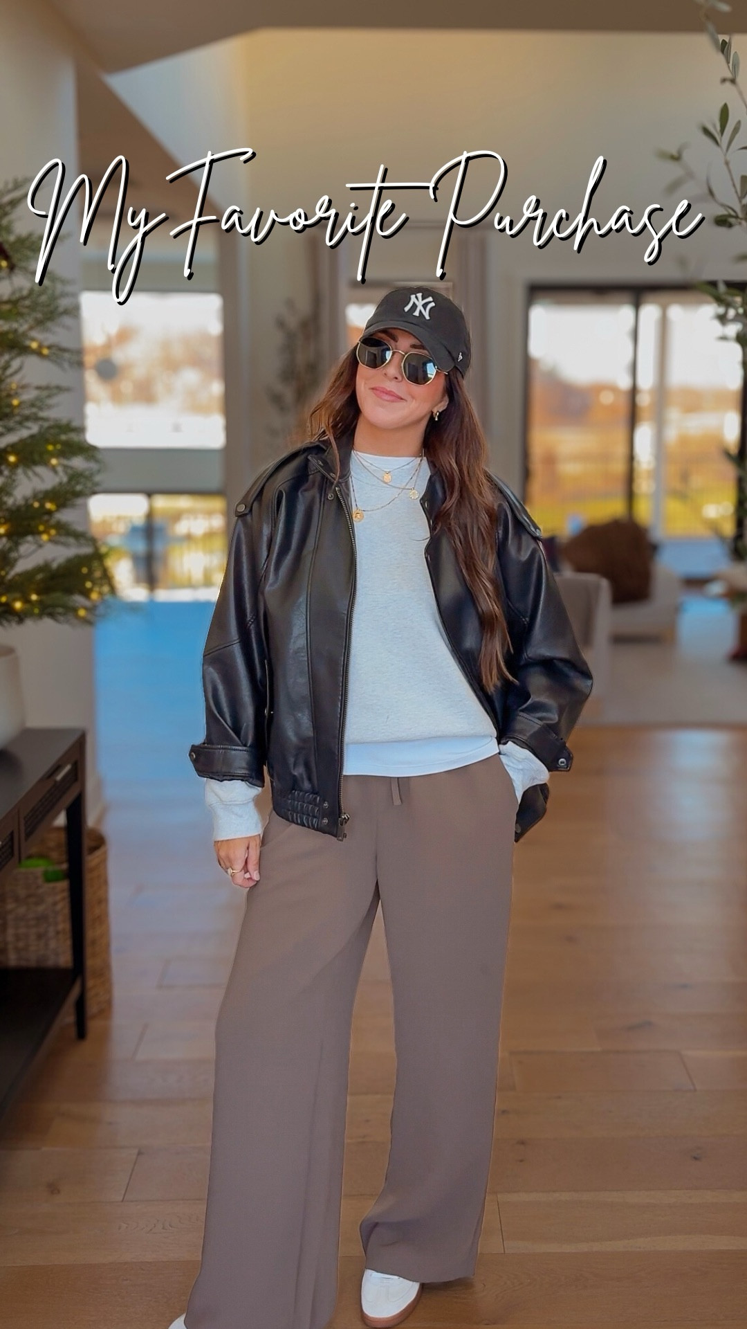 My favorite purchase from Aritzia 🤎 I’m normally a 4/6, 5’7 and I’m wearing a medium regular length. I have these in dark night navy, cola taupe and black and brown 🤍 They never wrinkle! 

#LTKGiftGuide #LTKFindsUnder100 #LTKHoliday