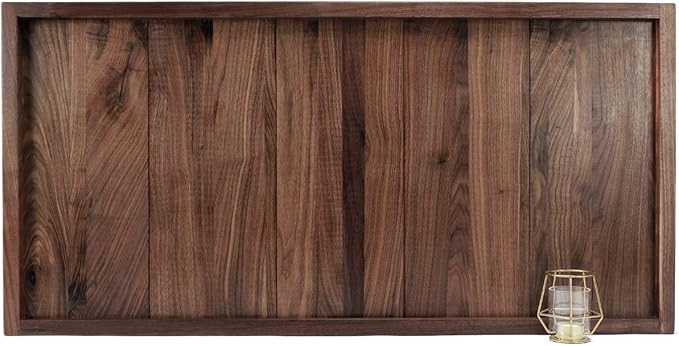 MAGIGO 40 x 20 Inches Extra Large Extra Long Rectangle Black Walnut Wood Ottoman Tray, Serve Tea,... | Amazon (US)