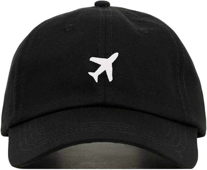 Airplane Baseball Hat, Embroidered Dad Cap, Unstructured Soft Cotton, Adjustable Strap Back (Mult... | Amazon (US)