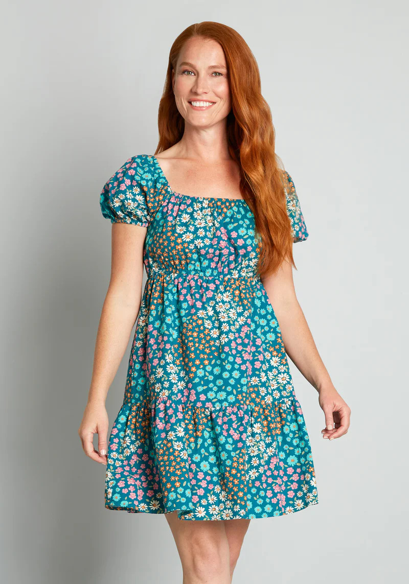 Floral Pastoral Mini Dress | ModCloth