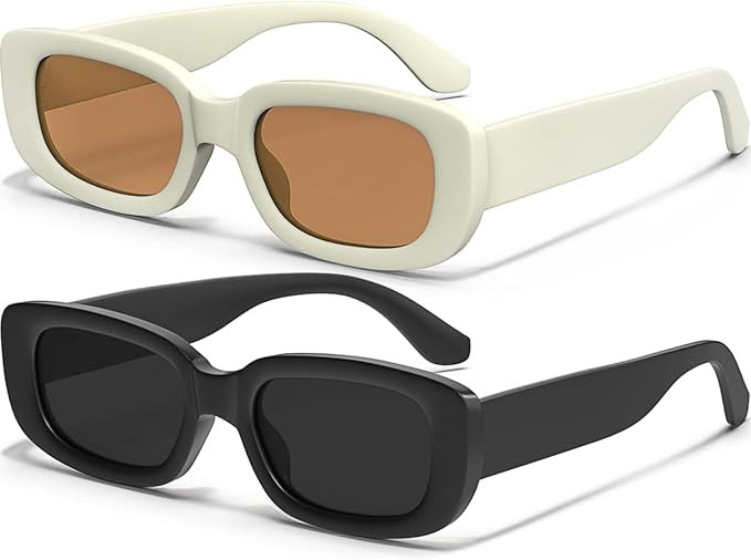 Retro Rectangle Kids Sunglasses 90’s Vintage Fashion Narrow Square Frame Glasses Shades for Gir... | Amazon (US)