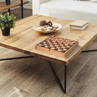 American Art Decor Wood Chess & Checkers Board Game Set with Drawer Tabletop Decor - 2.5" H x 16"... | Bed Bath & Beyond