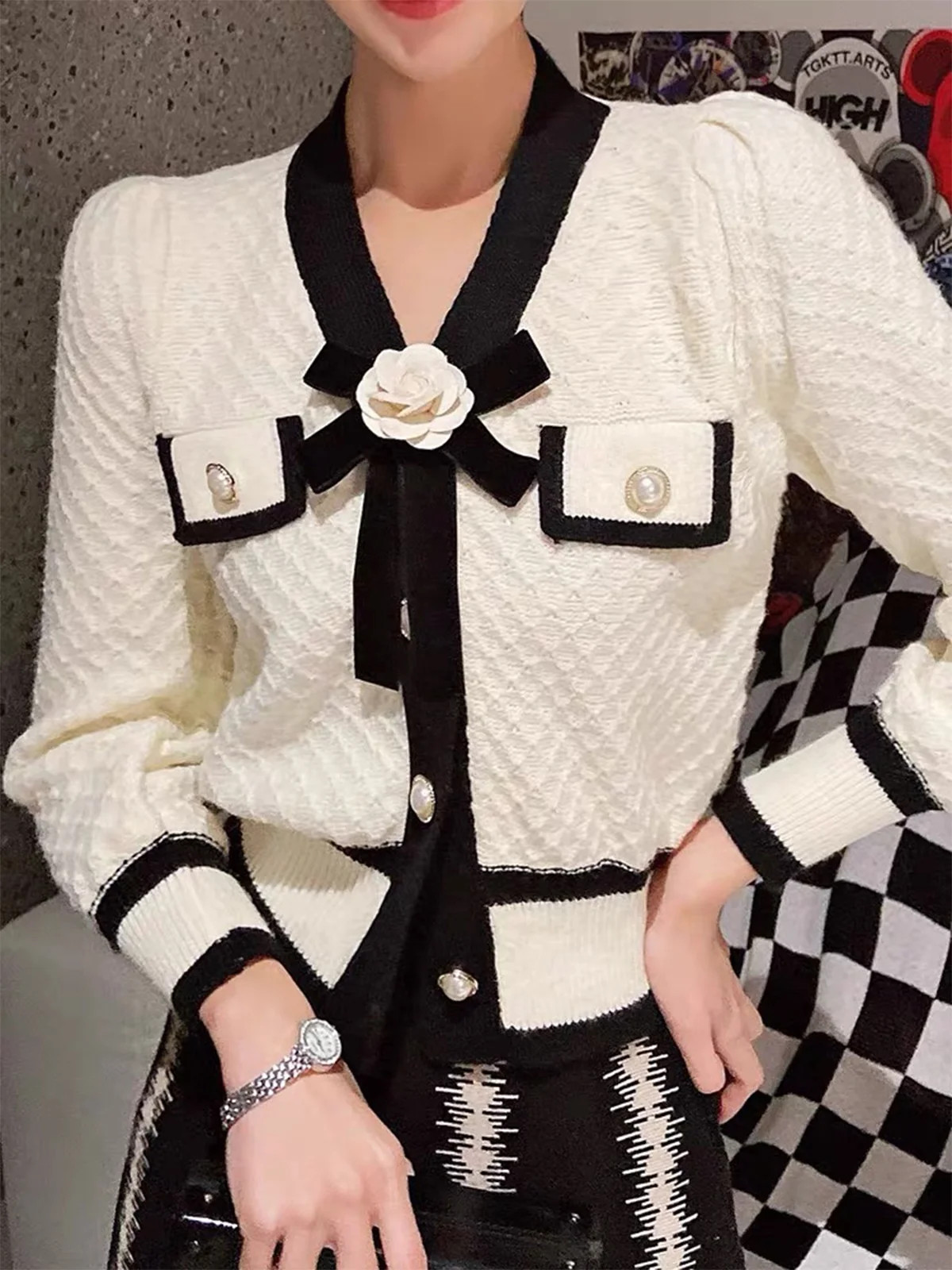 Color Block Elegant Long Sleeve Regular Fit Cardigan | Stylewe