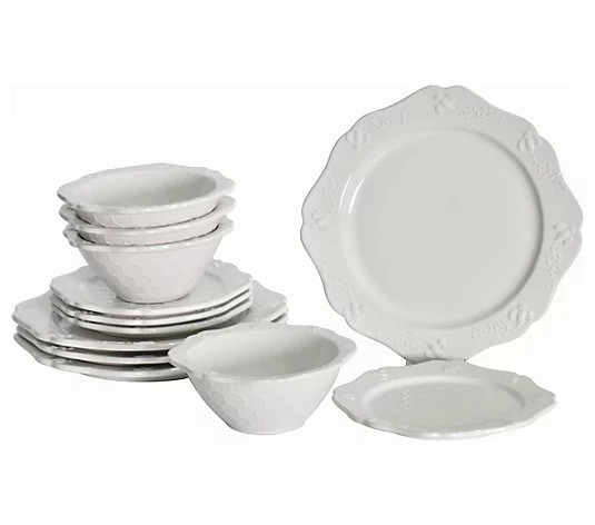 Temp-tations Bee-lieve 12-Piece Essential Dinnerware Set | QVC