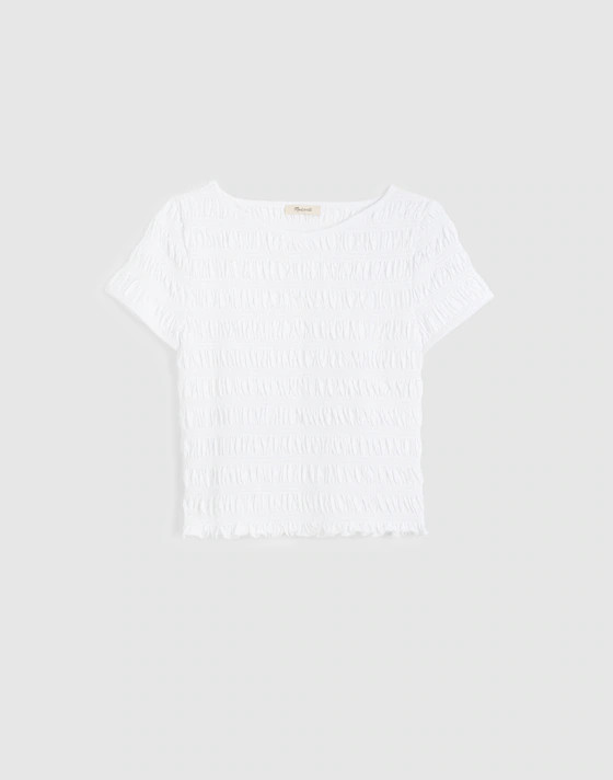 Smocked Short-Sleeve Top | Madewell