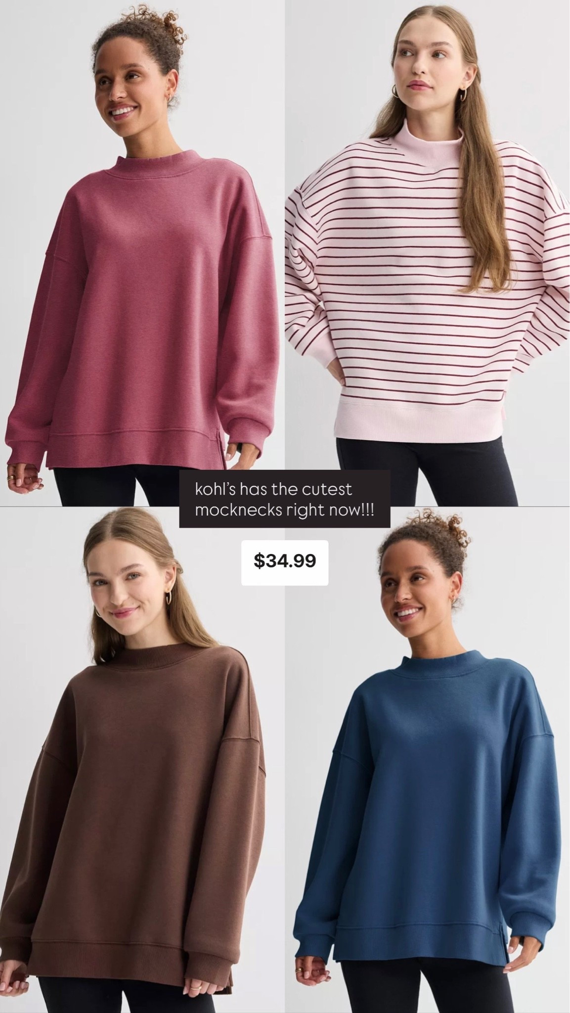khols cozy fleece mockneck sweatshirts — perfect for fall 🤭

#LTKootd
