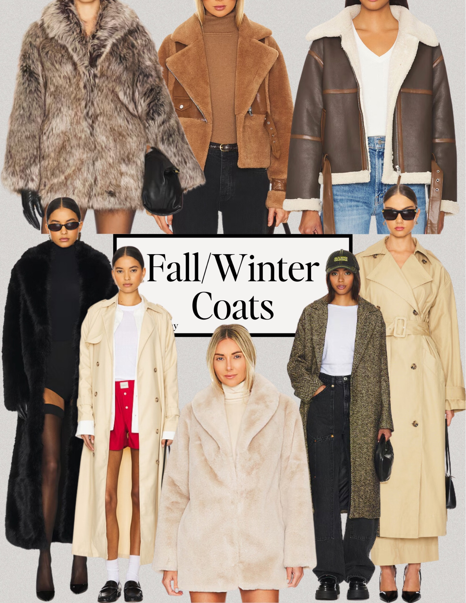Best selling fall and winter coats. 

Faux fur coat, trench coat, wool coat, leather jacket 

#LTKStyleTip #LTKSeasonal