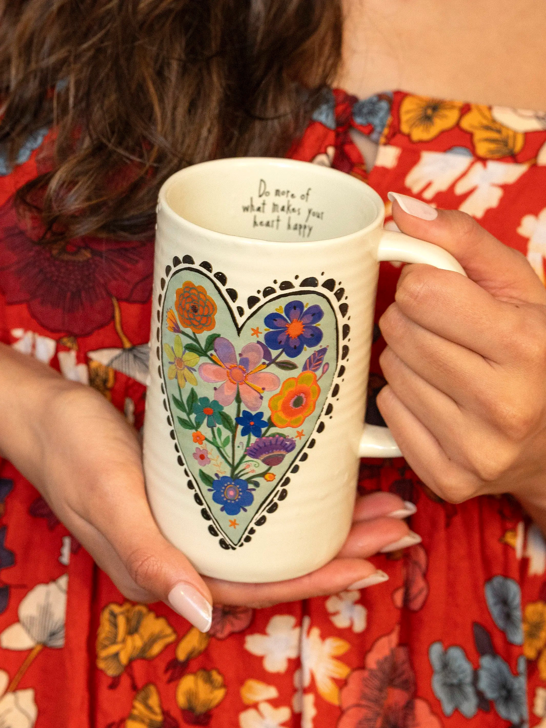 Latte Mug - Heart Happy | Natural Life