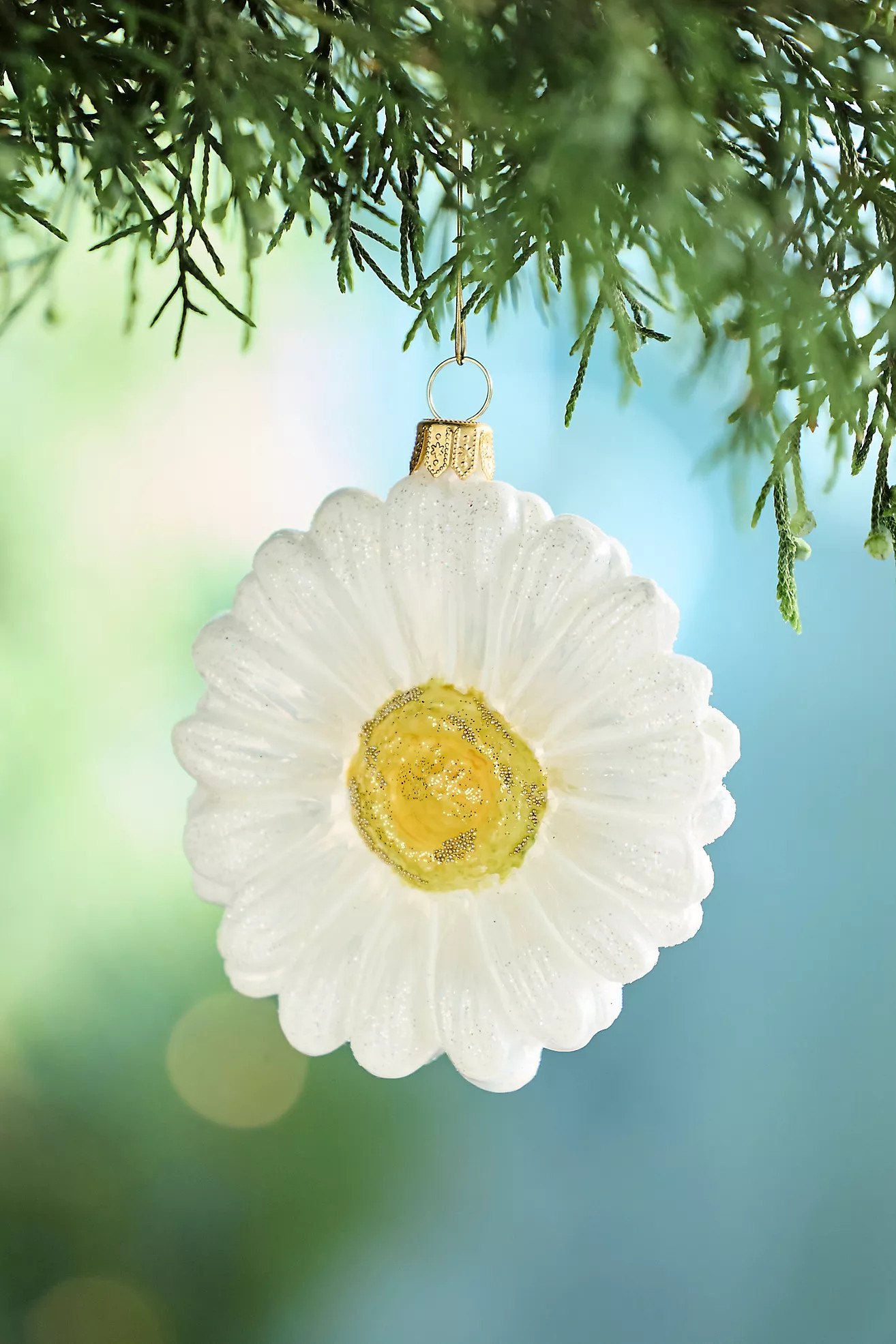 Terrain Daisy Glass Ornament | Anthropologie (US)