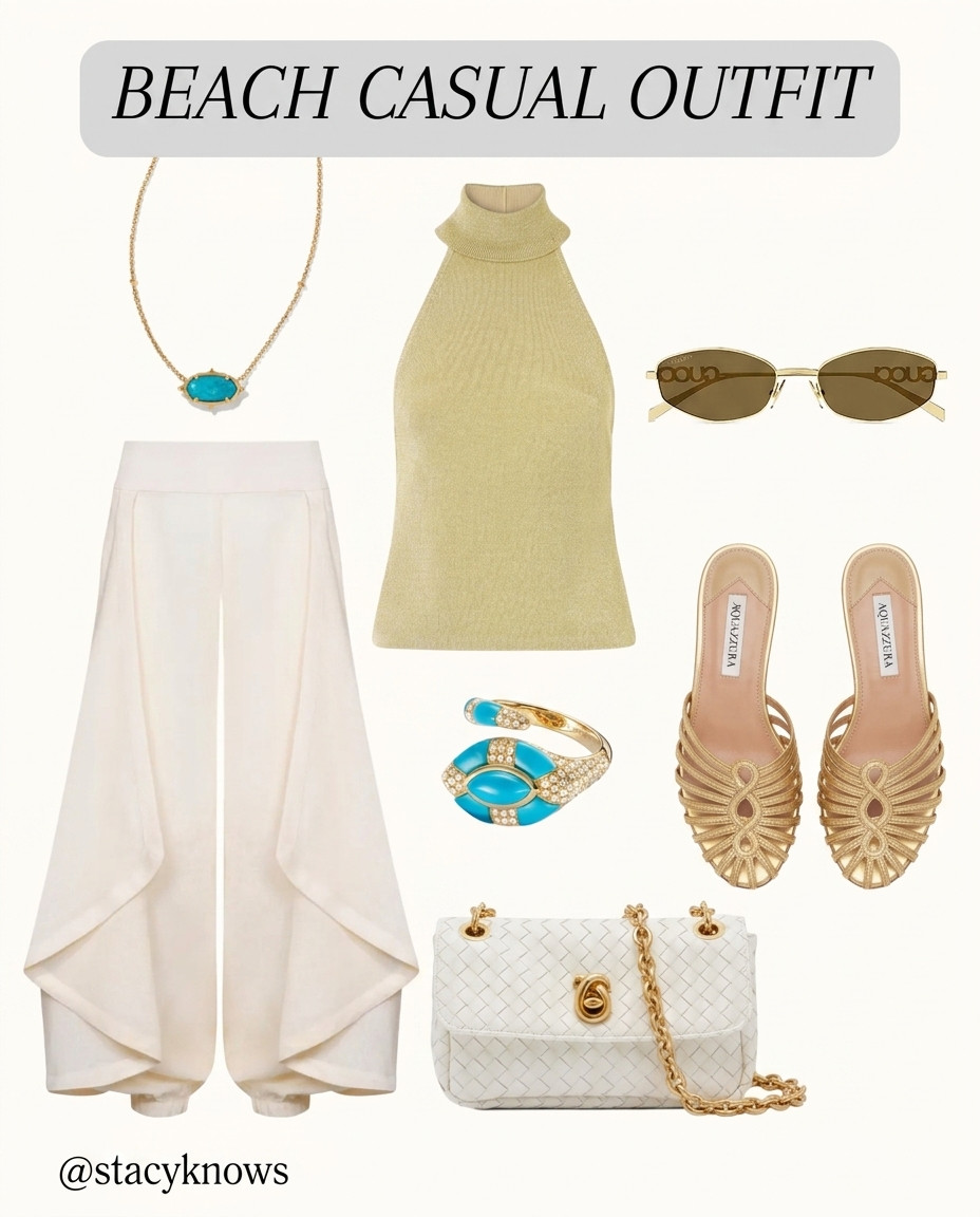 Soak up the sun in the ultimate beach casual look! Effortless, breezy, and effortlessly chic—whether you're strolling the shoreline or grabbing a seaside lunch, this outfit hits all the right notes.
#BeachStyle #CasualOutfit #SummerVibe #BeachCasual #LTKStyleTip #VacationOutfit #EffortlessStyle #OOTD #SummerFashion 

 #LTKgrwm #LTKootd #LTKTravel