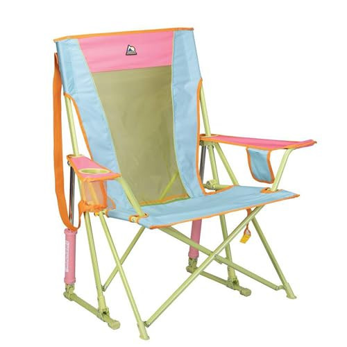 GCI Outdoor Comfort Pro Rocker Camping Chair | Portable Folding Rocking Chair with Durable Armrests & Drink Holder — Sweet Tea | Amazon (US)