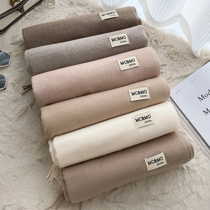 New Solid Color Scarf Women Winter Thickened Imitation - Temu | Temu Affiliate Program