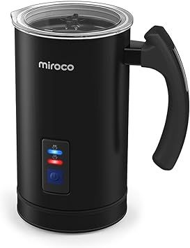 Milk Frother, Miroco Stainless Steel Milk Steamer with Hot &Cold Milk Functionality, Automatic Fo... | Amazon (US)
