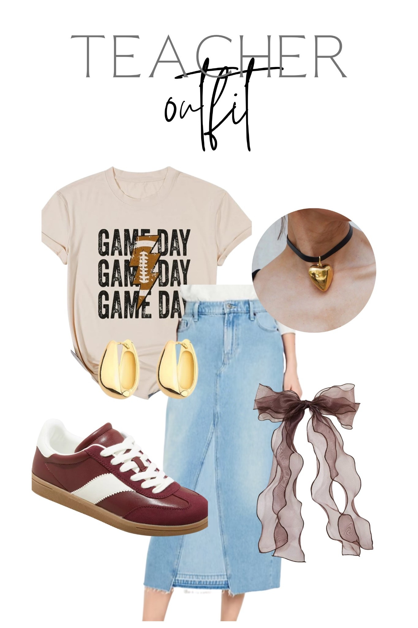 Teacher outfit—but make it Gameday 