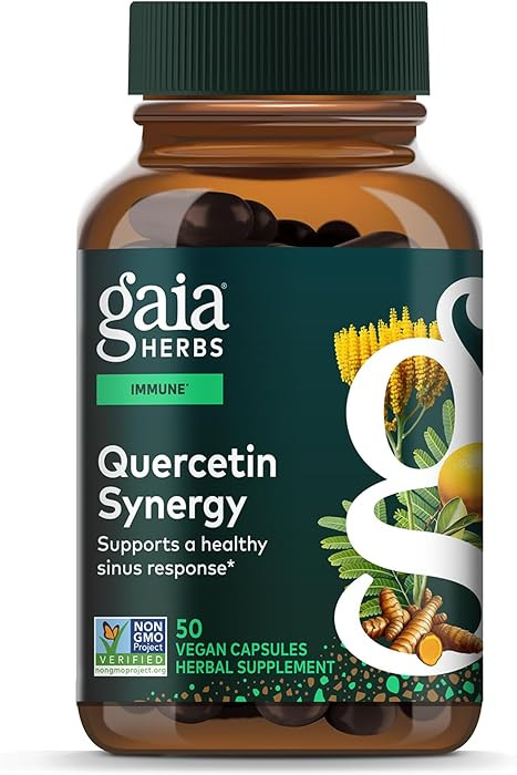 Gaia Herbs Quercetin Synergy - Supports Immune Health* - Wellemon Lemon Fruit Extract - 50 Vegan ... | Amazon (US)
