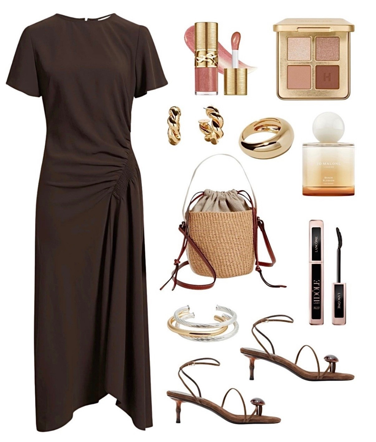 Brown dress
Spring outfit 
Summer outfit 
Bucket bag

#LTKSeasonal